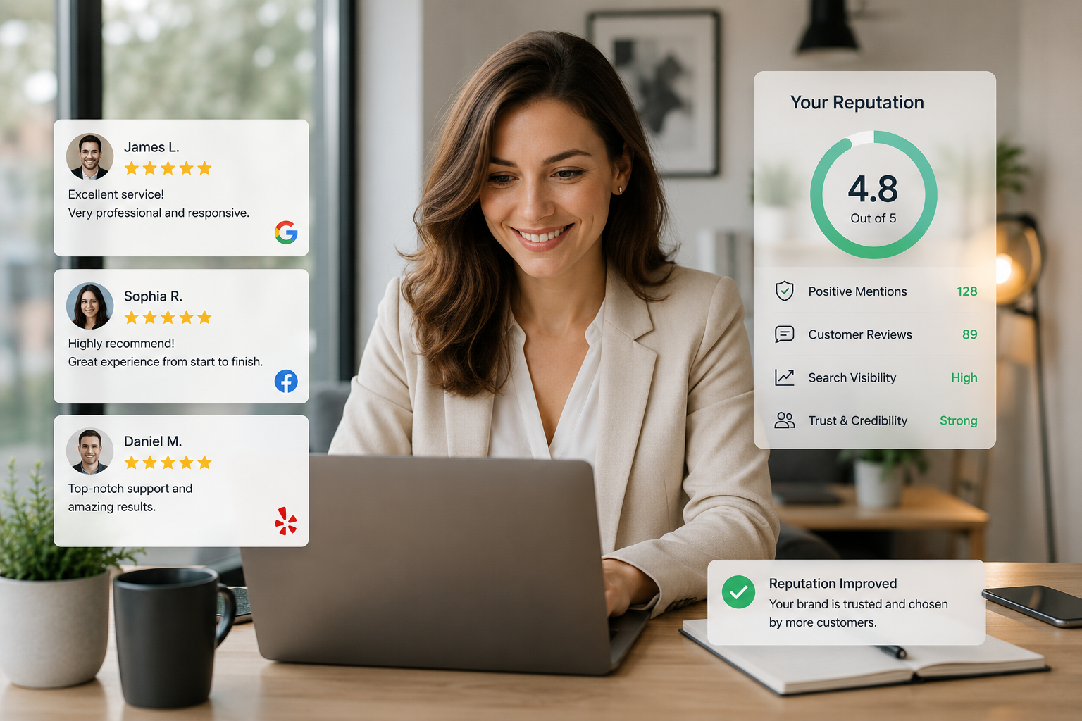 Online reputation management brand trust